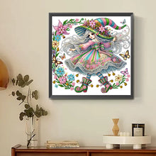 Load image into Gallery viewer, Diamond Painting - Partial Special Shaped - Spring garden girl (30*30CM)
