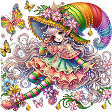 Load image into Gallery viewer, Diamond Painting - Partial Special Shaped - Spring garden girl (30*30CM)
