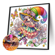 Load image into Gallery viewer, Diamond Painting - Partial Special Shaped - Spring garden girl (30*30CM)
