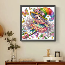 Load image into Gallery viewer, Diamond Painting - Partial Special Shaped - Spring garden girl (30*30CM)

