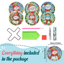 Load image into Gallery viewer, 6Pcs Wooden Christmas Animals Diamond Painting Coasters 5D Diamond Painting Kits
