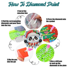 Load image into Gallery viewer, 6Pcs Wooden Christmas Animals Diamond Painting Coasters 5D Diamond Painting Kits
