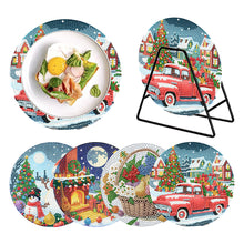 Load image into Gallery viewer, Acrylic Christmas Animals DIY Diamond Dot Kits Round Diamond Painting Table Mats
