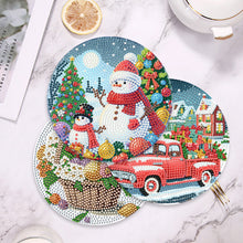 Load image into Gallery viewer, Acrylic Christmas Animals DIY Diamond Dot Kits Round Diamond Painting Table Mats
