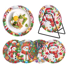 Load image into Gallery viewer, Acrylic Christmas Animals DIY Diamond Dot Kits Round Diamond Painting Table Mats
