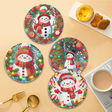Load image into Gallery viewer, Acrylic Christmas Animals DIY Diamond Dot Kits Round Diamond Painting Table Mats
