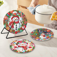 Load image into Gallery viewer, Acrylic Christmas Animals DIY Diamond Dot Kits Round Diamond Painting Table Mats
