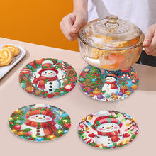 Load image into Gallery viewer, Acrylic Christmas Animals DIY Diamond Dot Kits Round Diamond Painting Table Mats
