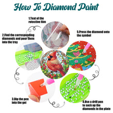 Load image into Gallery viewer, Acrylic Christmas Animals DIY Diamond Dot Kits Round Diamond Painting Table Mats
