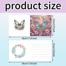 Load image into Gallery viewer, 6Pcs Flower Butterfly DIY Diamond Painting Card for Holiday Party Favors
