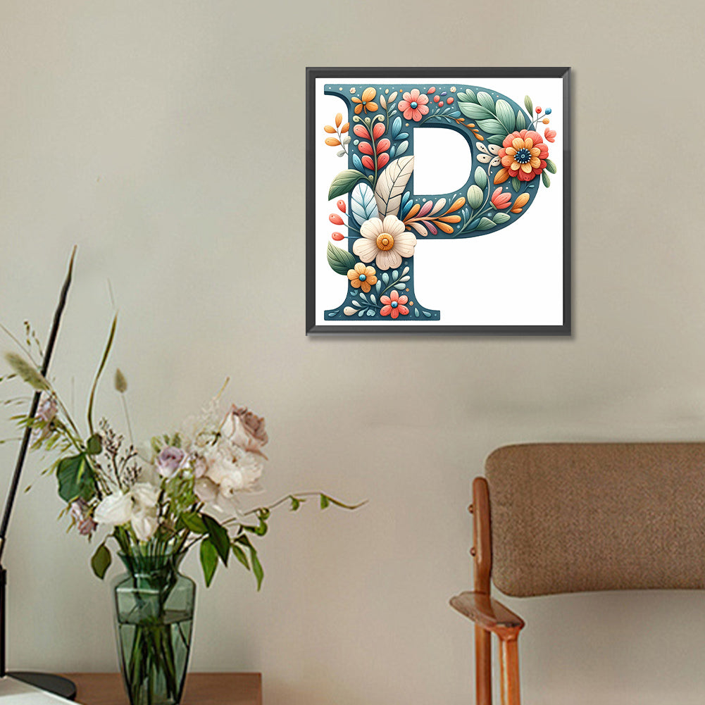 Diamond Painting - Full Round - Fancy letters (30*30CM)