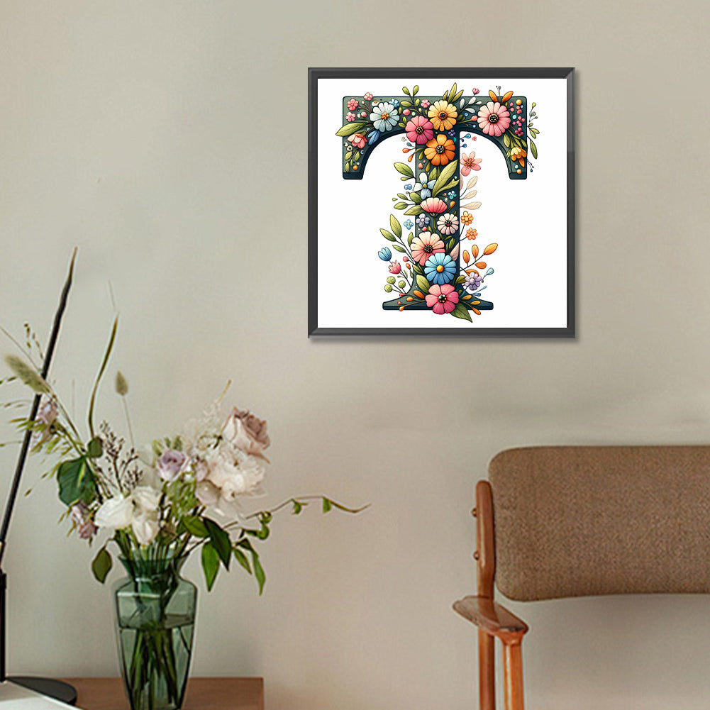 Diamond Painting - Full Round - Fancy letters (30*30CM)