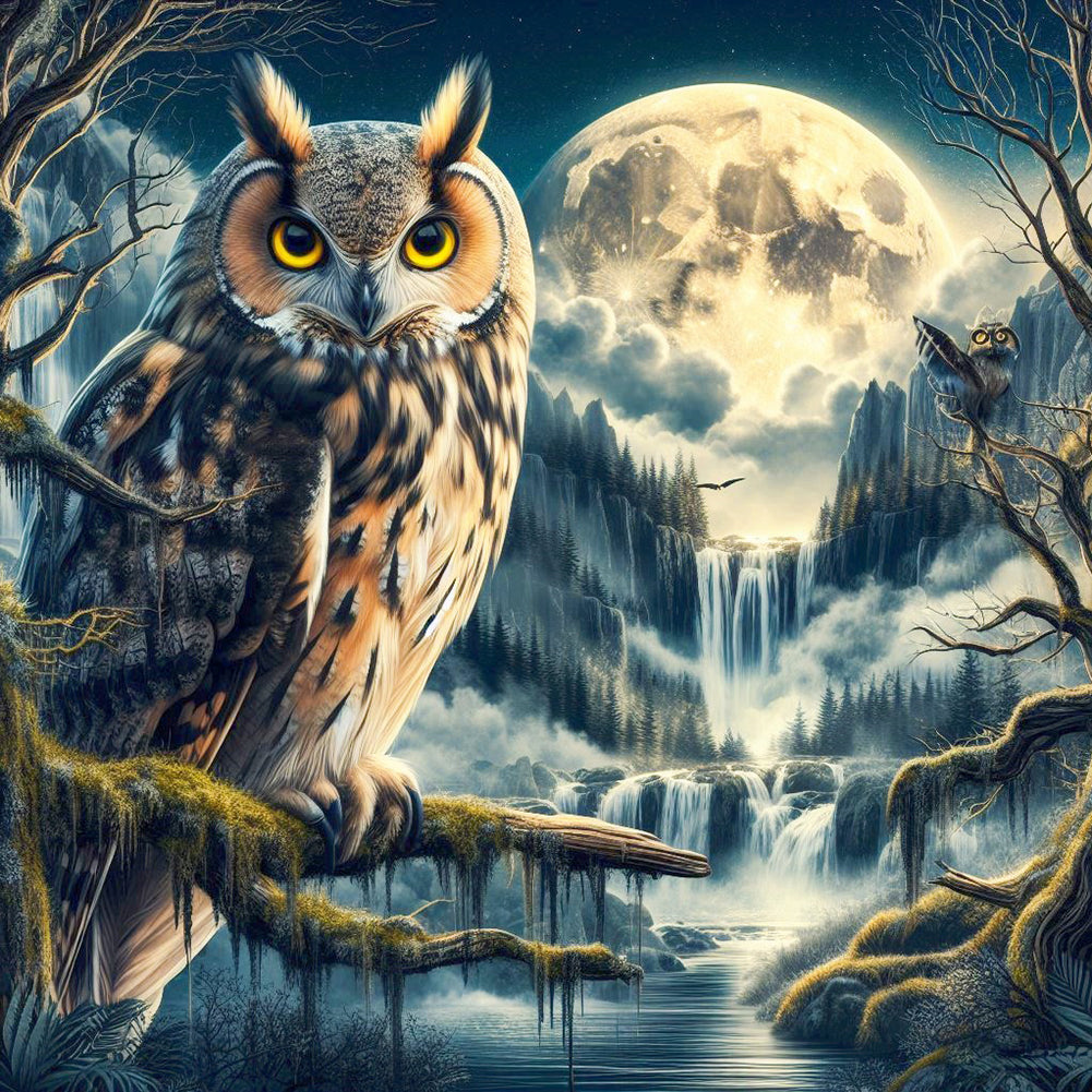 Diamond Painting - Full Square - Owl (40*40CM)