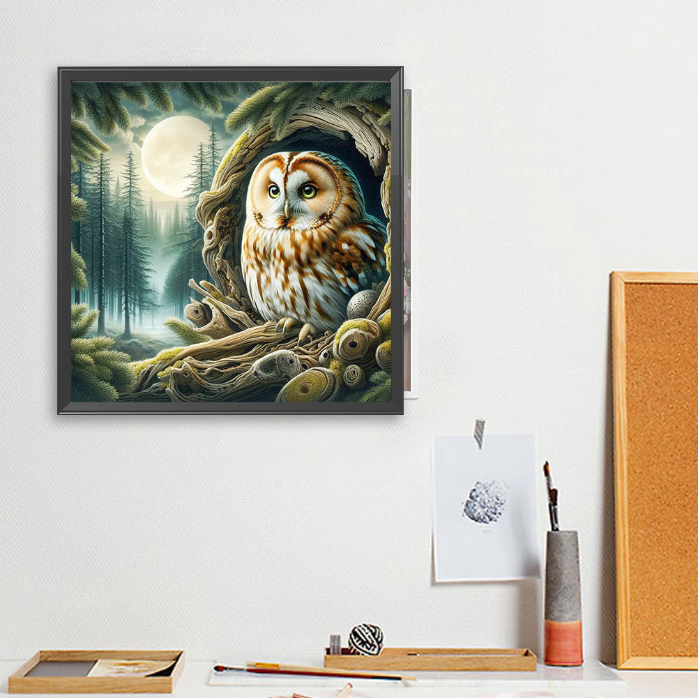 Diamond Painting - Full Square - Owl (40*40CM)