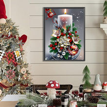 Load image into Gallery viewer, Diamond Painting - Partial Special Shaped - Christmas atmosphere candles (30*40CM)
