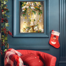 Load image into Gallery viewer, Diamond Painting - Partial Special Shaped - Christmas atmosphere candles (30*40CM)
