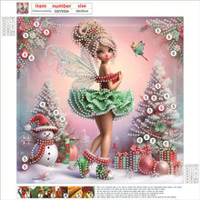 Load image into Gallery viewer, Diamond Painting - Partial Special Shaped - Christmas elf girl (30*30CM)
