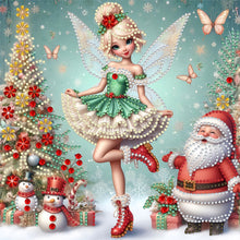 Load image into Gallery viewer, Diamond Painting - Partial Special Shaped - Christmas elf girl (30*30CM)
