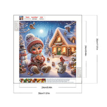 Load image into Gallery viewer, Diamond Painting - Partial Special Shaped - Christmas atmosphere child (30*30CM)
