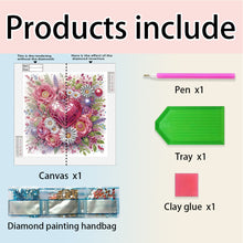 Load image into Gallery viewer, Diamond Painting - Partial Special Shaped - Flowers and hearts (30*30CM)
