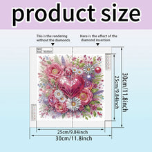 Load image into Gallery viewer, Diamond Painting - Partial Special Shaped - Flowers and hearts (30*30CM)
