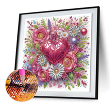 Load image into Gallery viewer, Diamond Painting - Partial Special Shaped - Flowers and hearts (30*30CM)
