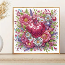 Load image into Gallery viewer, Diamond Painting - Partial Special Shaped - Flowers and hearts (30*30CM)
