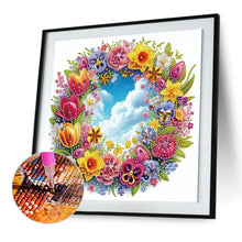 Load image into Gallery viewer, Diamond Painting - Partial Special Shaped - Wreath and blue sky (30*30CM)
