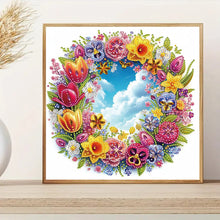 Load image into Gallery viewer, Diamond Painting - Partial Special Shaped - Wreath and blue sky (30*30CM)
