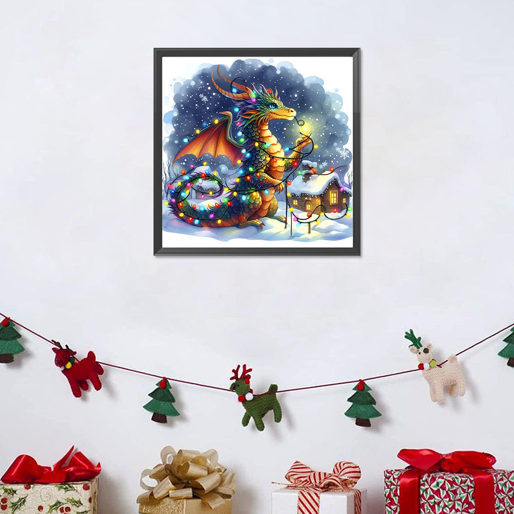 Diamond Painting - Full Round - Dragon and igloo (40*40CM)