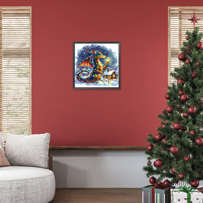 Diamond Painting - Full Round - Dragon and igloo (40*40CM)
