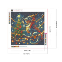 Load image into Gallery viewer, Diamond Painting - Full Round - Dragon and Christmas tree (40*40CM)
