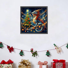 Load image into Gallery viewer, Diamond Painting - Full Round - Dragon and Christmas tree (40*40CM)
