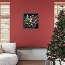 Load image into Gallery viewer, Diamond Painting - Full Round - Dragon and Christmas tree (40*40CM)
