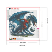 Load image into Gallery viewer, Diamond Painting - Full Round - Dragon and football (40*40CM)
