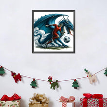 Load image into Gallery viewer, Diamond Painting - Full Round - Dragon and football (40*40CM)
