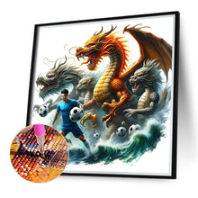 Load image into Gallery viewer, Diamond Painting - Full Round - Dragon and football (40*40CM)
