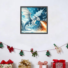 Load image into Gallery viewer, Diamond Painting - Full Round - Dragon breathing fire (40*40CM)
