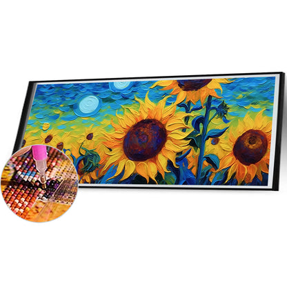 Diamond Painting - Full Round - Sunflowers (70*30CM)