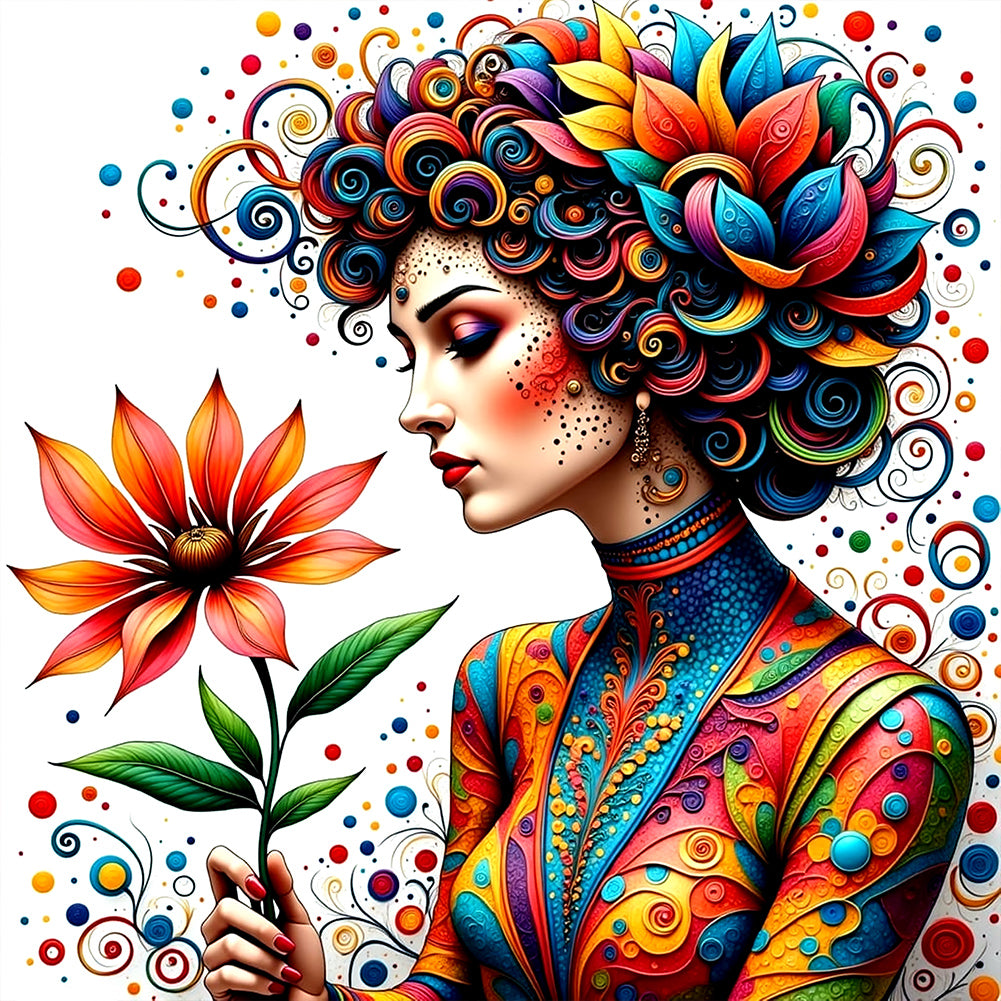 Diamond Painting - Full Round - Girl (30*30CM)