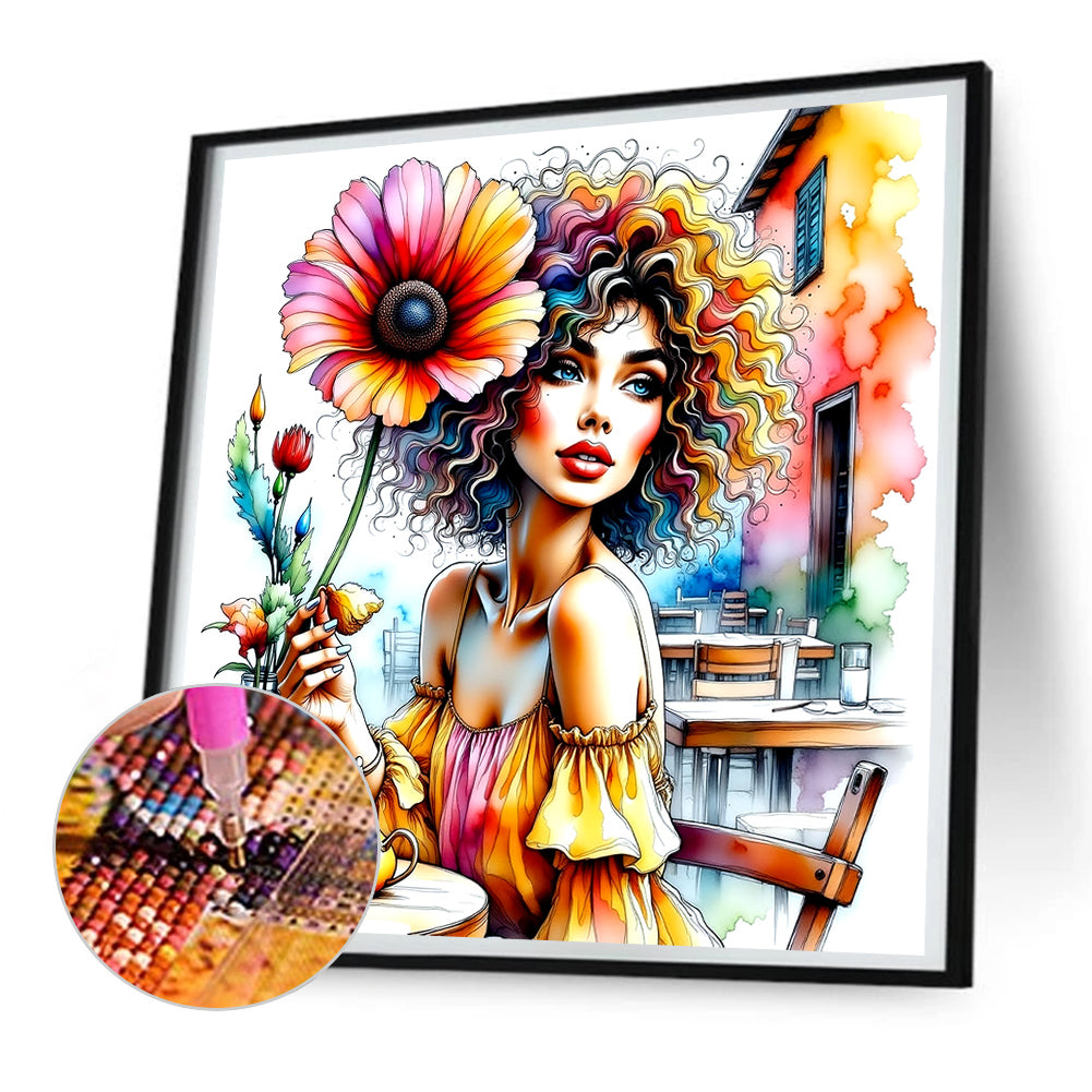 Diamond Painting - Full Round - Girl (30*30CM)