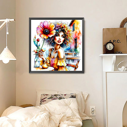 Diamond Painting - Full Round - Girl (30*30CM)
