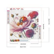 Load image into Gallery viewer, Diamond Painting - Full Round - Flowers and ladybugs (30*30CM)

