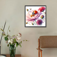 Load image into Gallery viewer, Diamond Painting - Full Round - Flowers and ladybugs (30*30CM)
