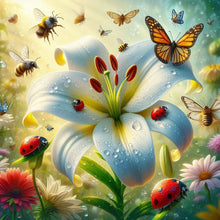 Load image into Gallery viewer, Diamond Painting - Full Round - White lilies (30*30CM)
