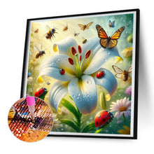 Load image into Gallery viewer, Diamond Painting - Full Round - White lilies (30*30CM)
