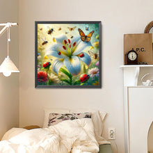 Load image into Gallery viewer, Diamond Painting - Full Round - White lilies (30*30CM)
