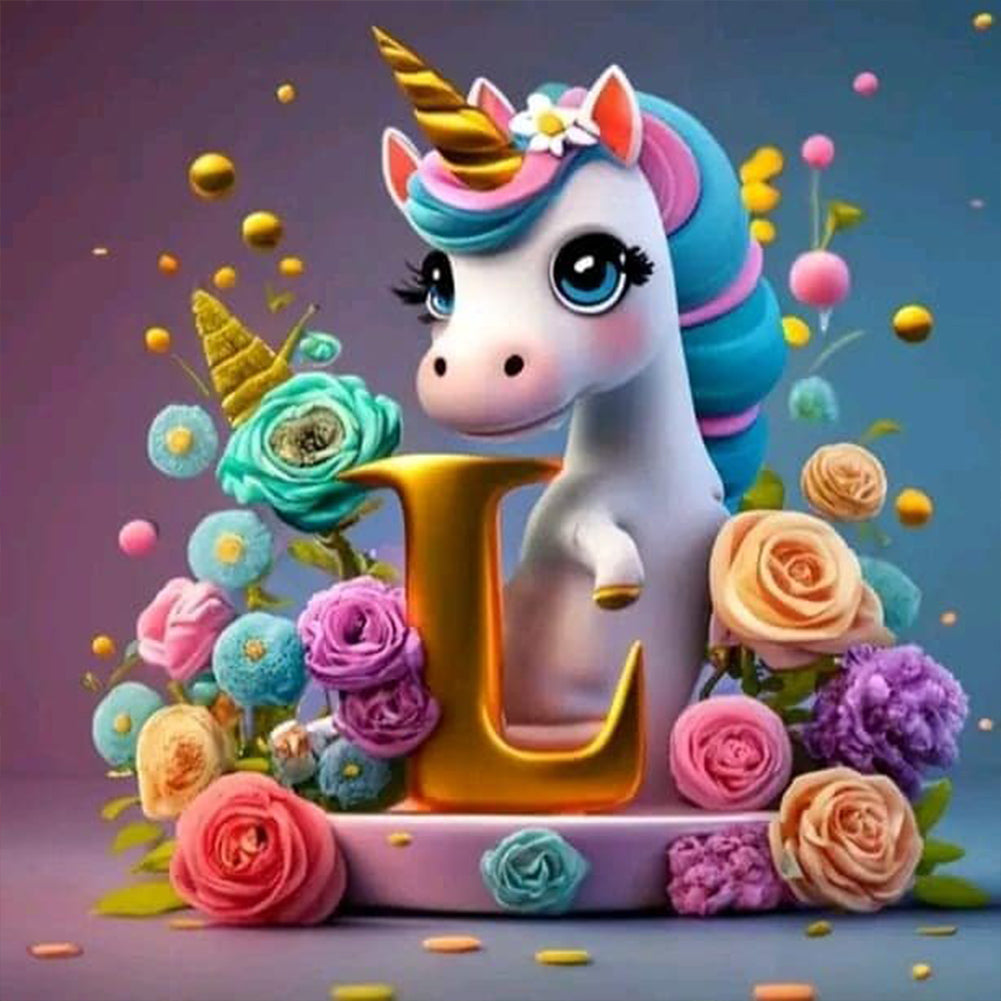 Diamond Painting - Full Round - Unicorn (30*30CM)