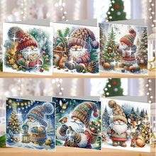 Load image into Gallery viewer, 6Pcs Christmas Snowman Diamond Painting Greeting Card for Holiday Party Favors
