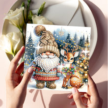 Load image into Gallery viewer, 6Pcs Christmas Snowman Diamond Painting Greeting Card for Holiday Party Favors
